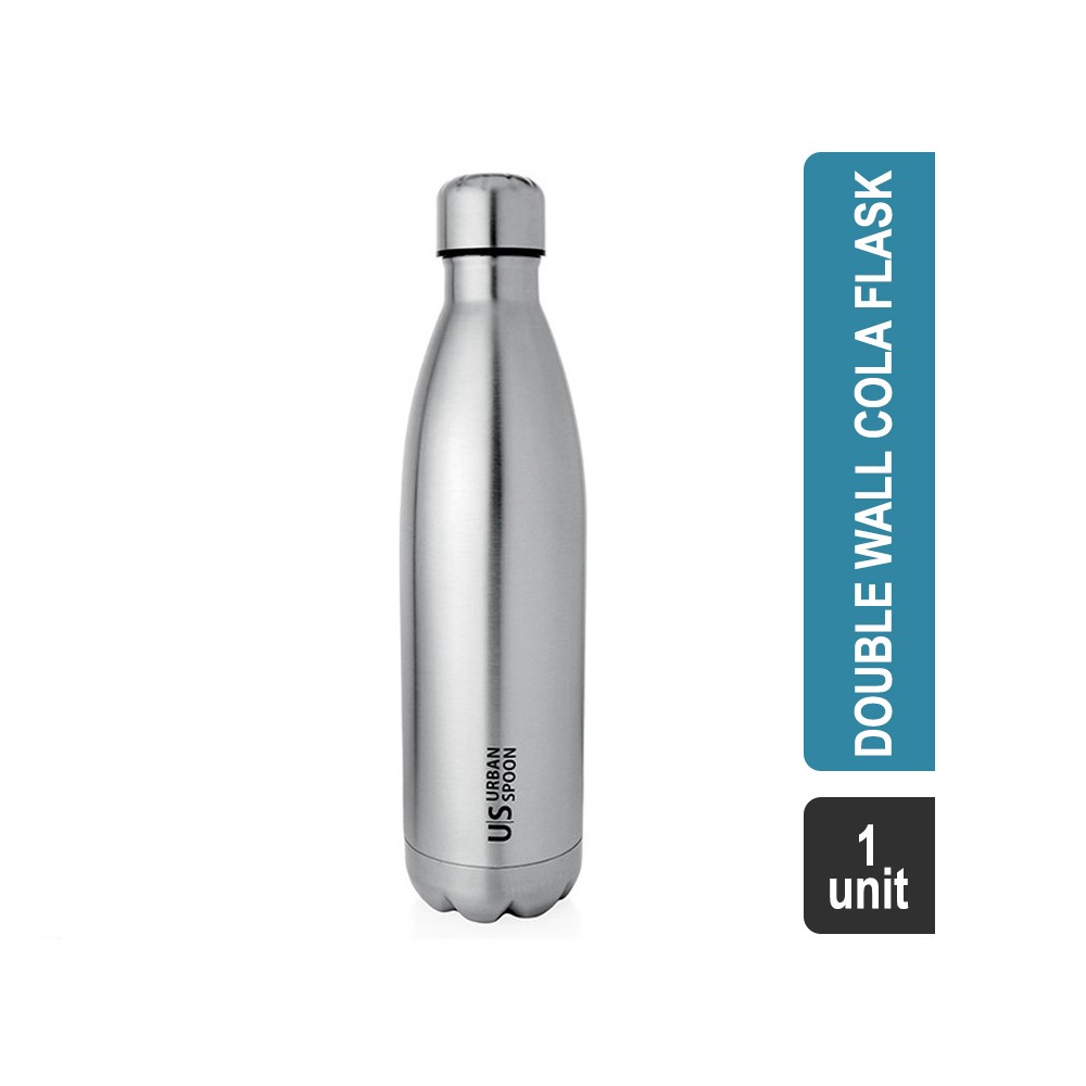 Urban Spoon WB 0901 Double Wall Cola Stainless Steel Flask (500 ml, Silver)