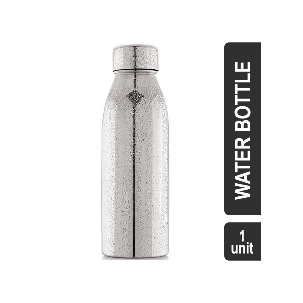 Roops YUP1000 Yup Spiro Jointless Water Stainless Steel Bottle (1 l, Silver)