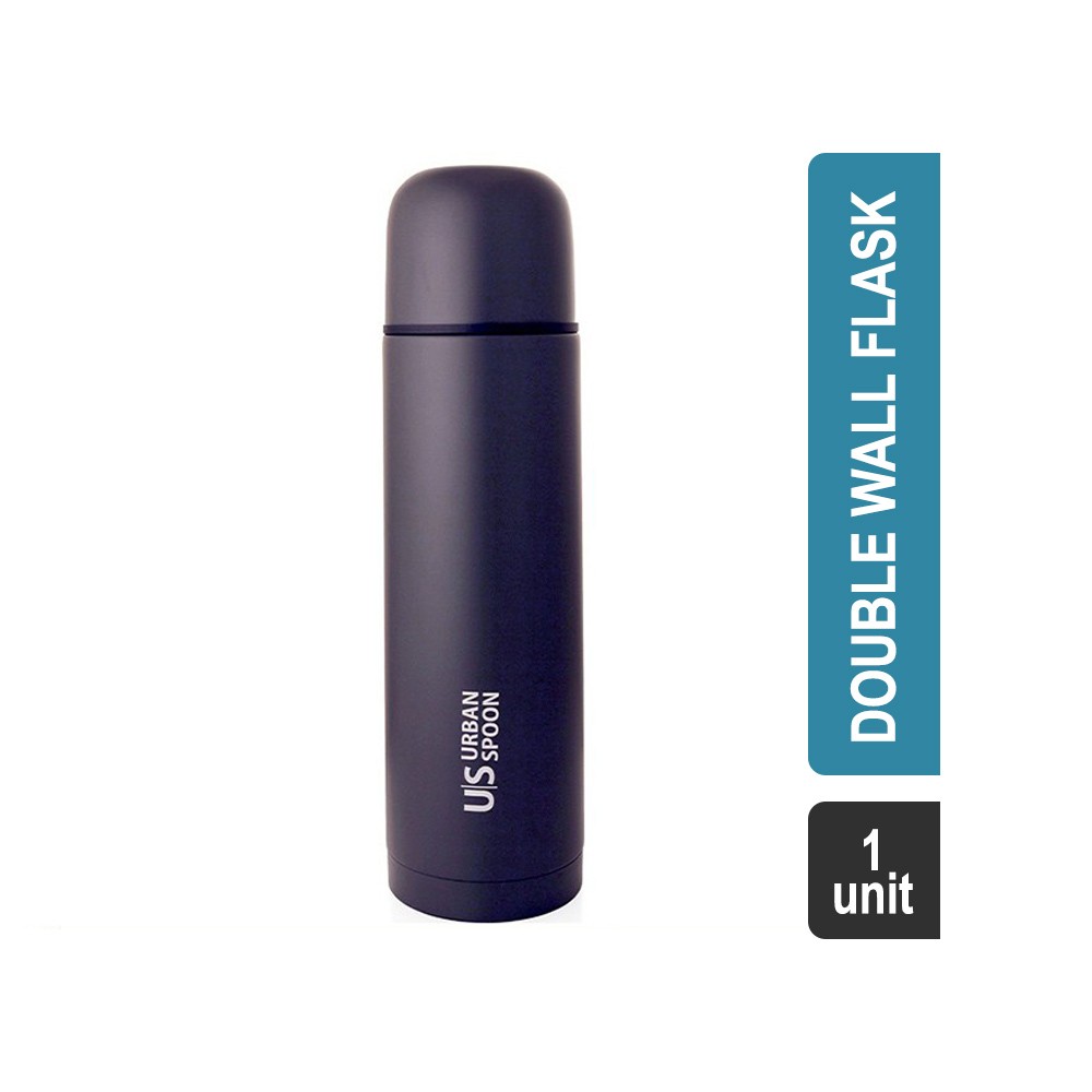 Urban Spoon WB 0902A Double Wall Bullet Stainless Steel Flask (1 l, Cool Grey)