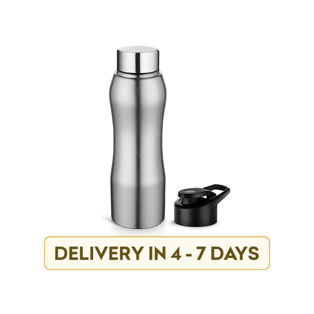 Pexpo PXP 1002 BK-MR Trendy Water, kids Fridge 2 Pcs Stainless Steel Bottle Set (500 ml, Silver)