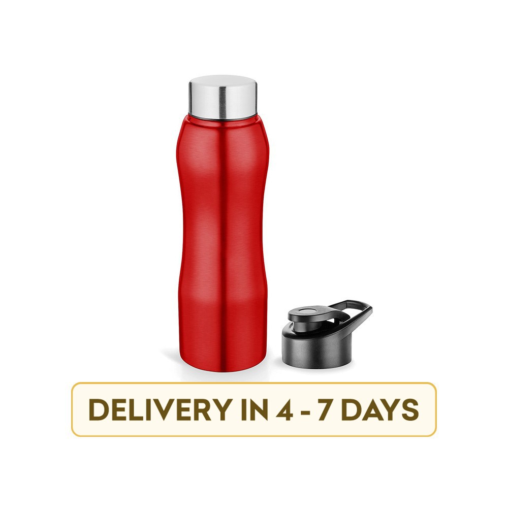 Pexpo PXP 1002 BK-R Trendy Water, kids Fridge 2 Pcs Stainless Steel Bottle Set (500 ml, Red)