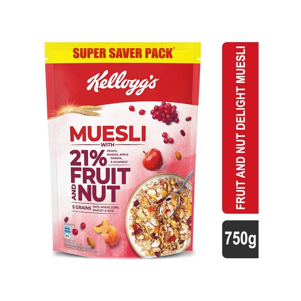 Kellogg's Crunchy Fruit and Nut Delight Muesli (Pouch)
