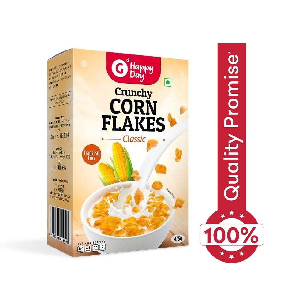 Grocered Happy Day Classic Crunchy Corn Flakes