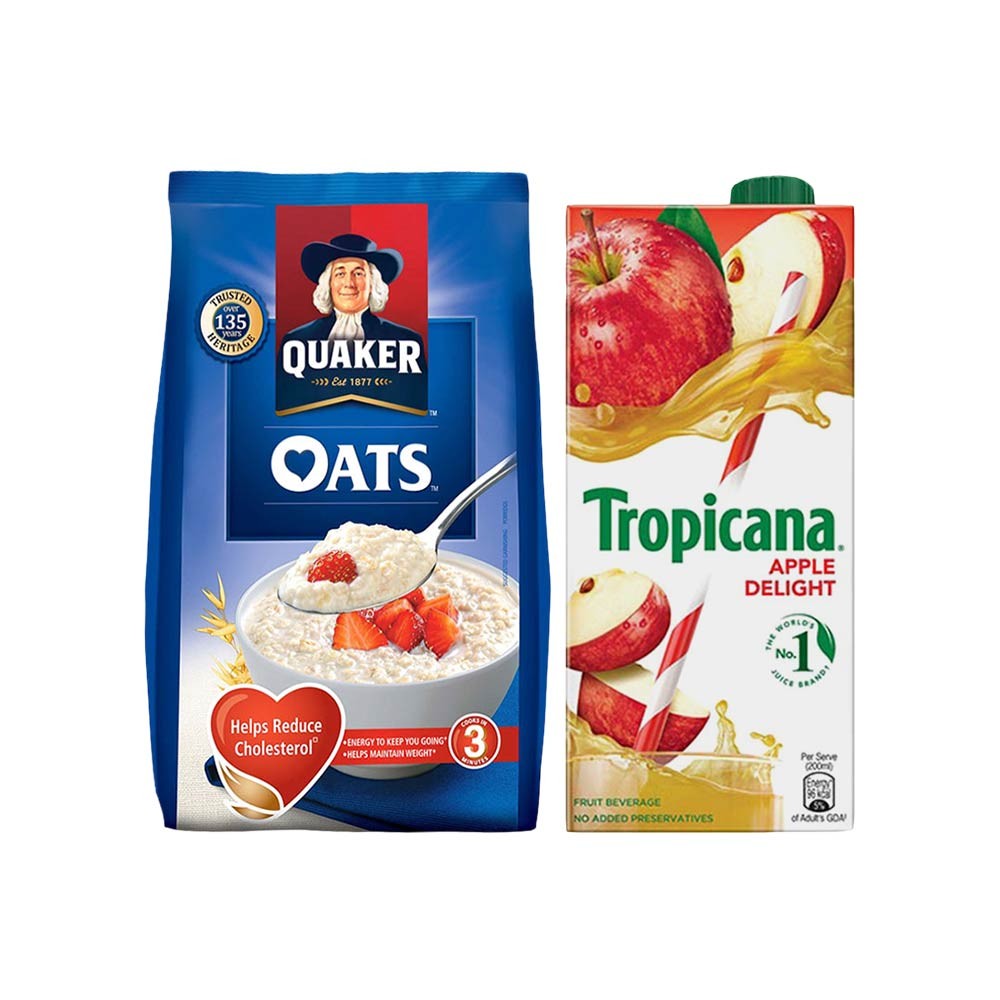 Quaker Oats + Tropicana Apple Delight Juice Combo