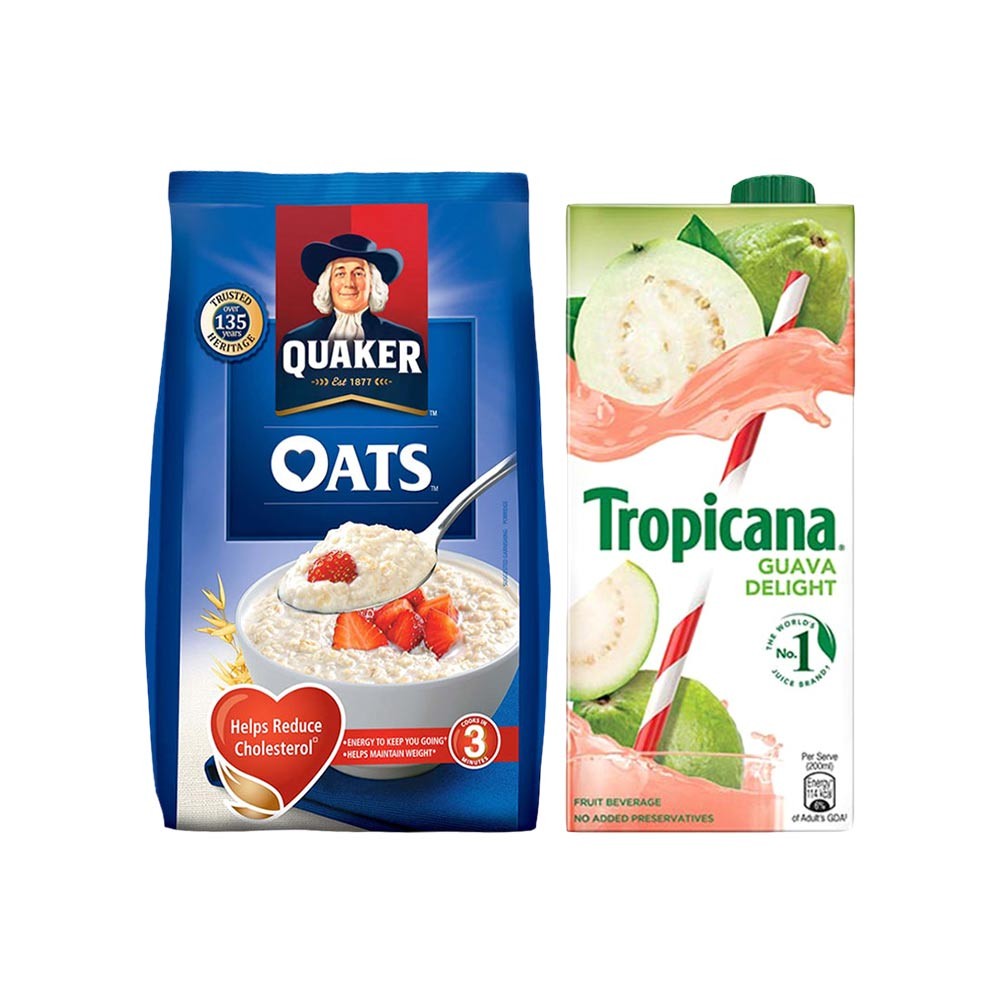 Quaker Oats + Tropicana Guava Delight Juice Combo