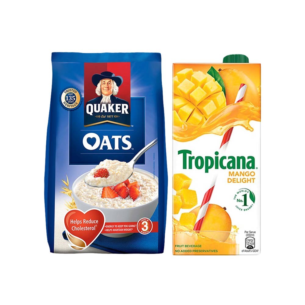 Quaker Oats + Tropicana Mango Delight Juice Combo