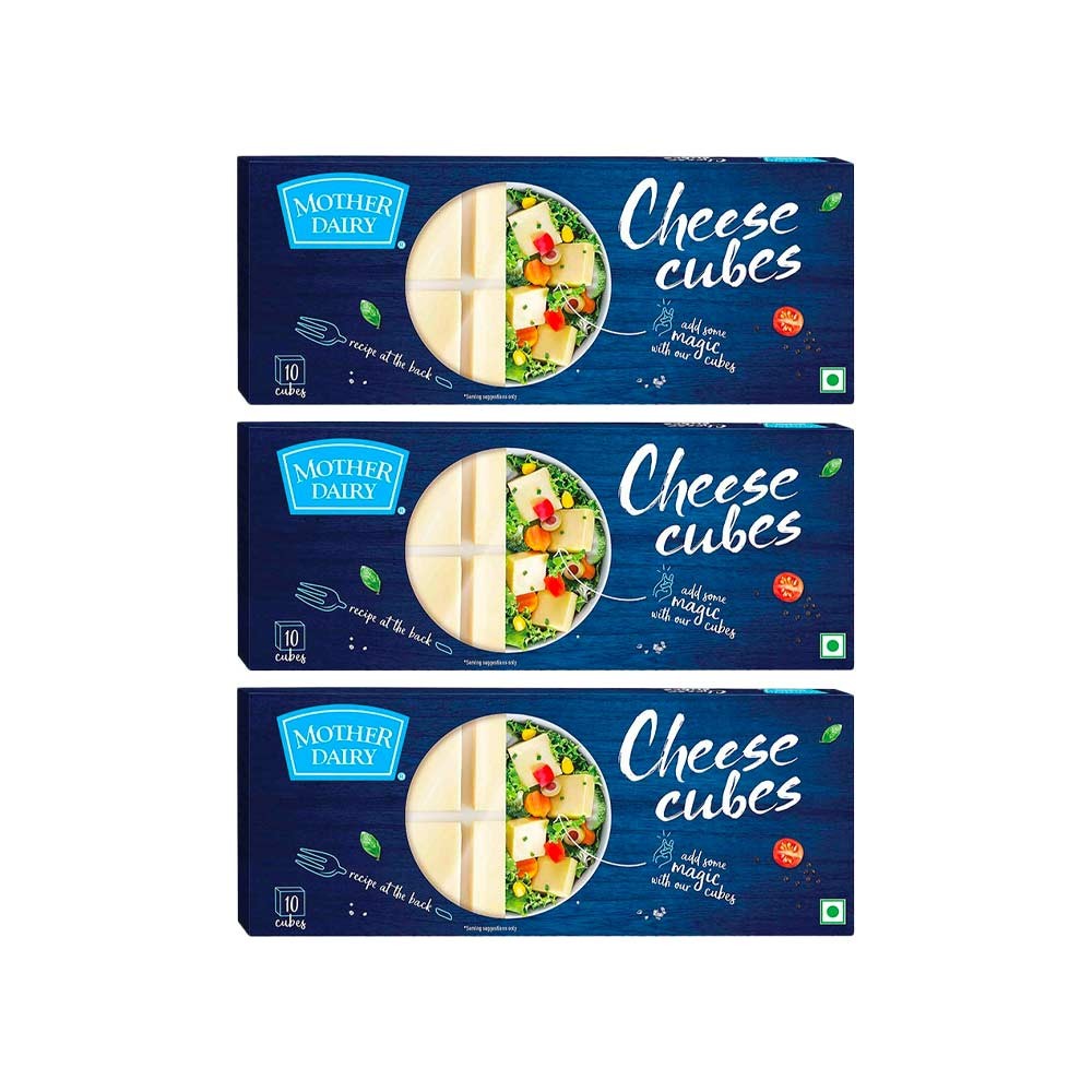 Mother Dairy Cheese Cubes - Pack of 3