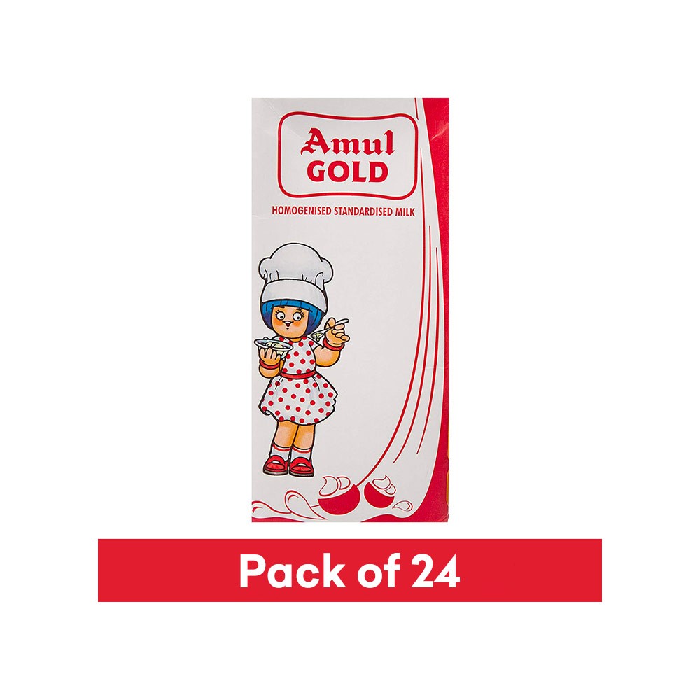 Amul Gold Milk (Tetra Pak) - Pack of 24