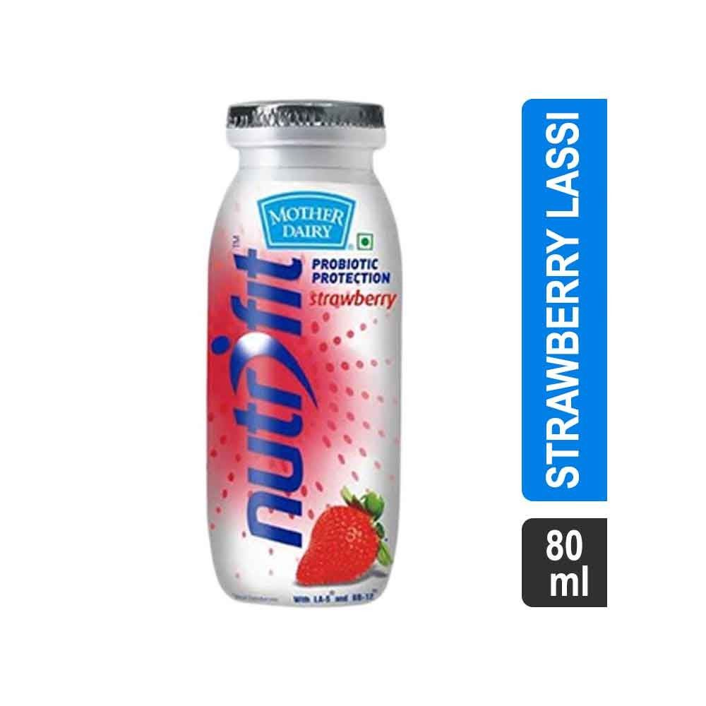 Mother Dairy Nutri Fit Strawberry Lassi (Bottle)