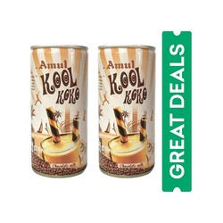 Amul Kool Koko Chocolate Flavoured Milk (Can) - Pack of 2