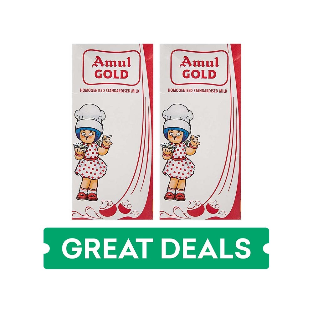 Amul Gold Milk (Tetra Pak) - Pack of 2