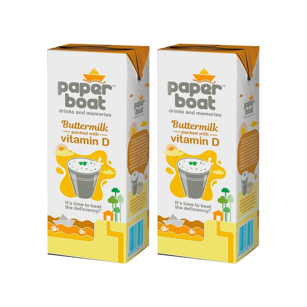 Paper Boat Vitamin D Buttermilk (Tetra Pak) - Pack of 2