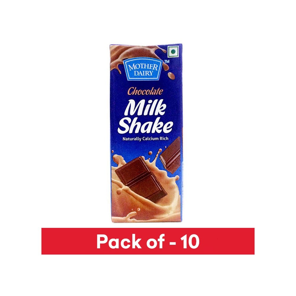 Mother Dairy Chocolate Milk Shake - Pack of 10