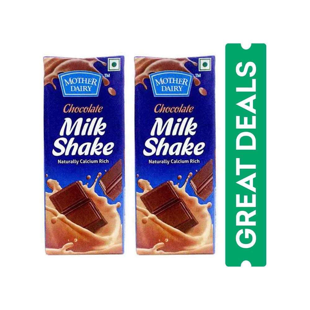 Mother Dairy Chocolate Milk Shake - Pack of 2