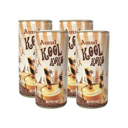 Amul Kool Koko Chocolate Flavoured Milk (Can) - Pack of 4