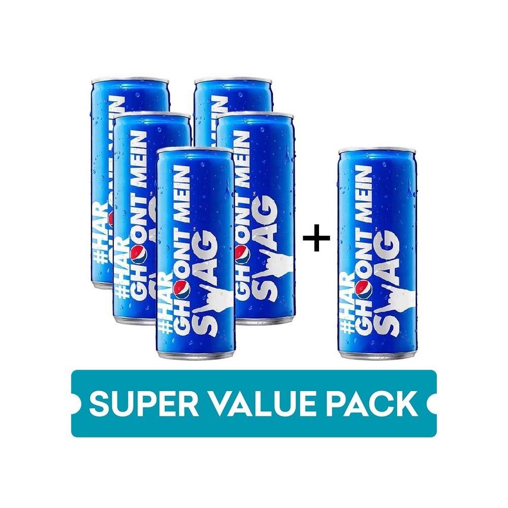 Pepsi Swag Soft Drink (Can) - Buy 5 Get 1 Free
