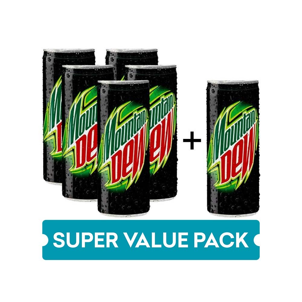 Mountain Dew Soft Drink (Can) - Buy 5 Get 1 Free