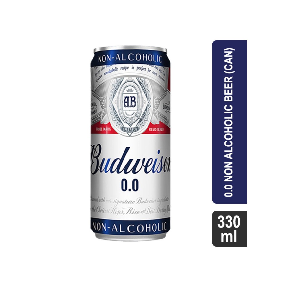 Budweiser 0.0 Non Alcoholic Beer (Can)