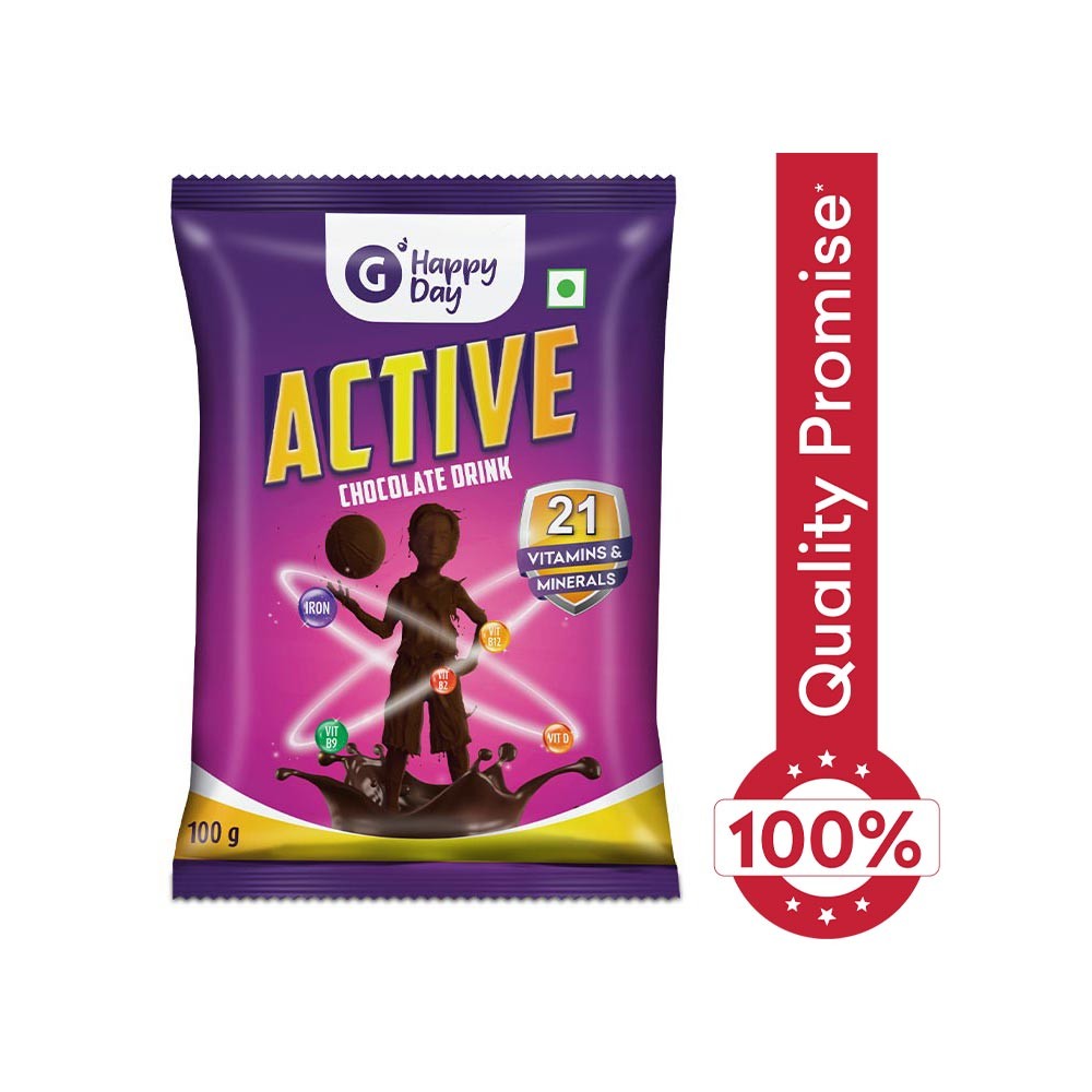 Grocered Happy Day Active Chocolate Health Drink (Refill)