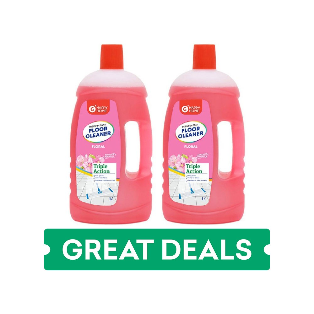 Grocered Happy Home Floral Floor Cleaner - Pack of 2