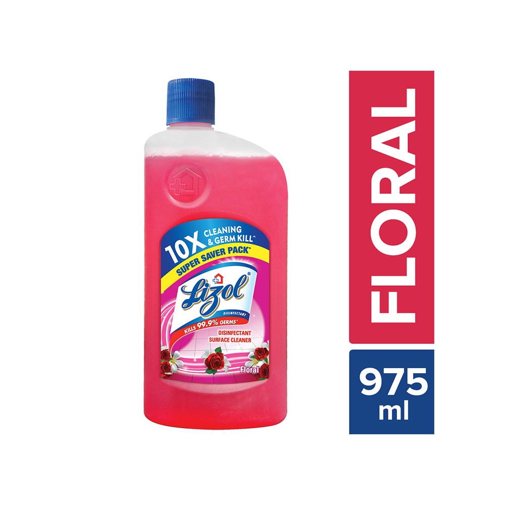 Lizol Disinfectant Surface & Floor Cleaner Floral, Liquid Kills 99.9% Germs