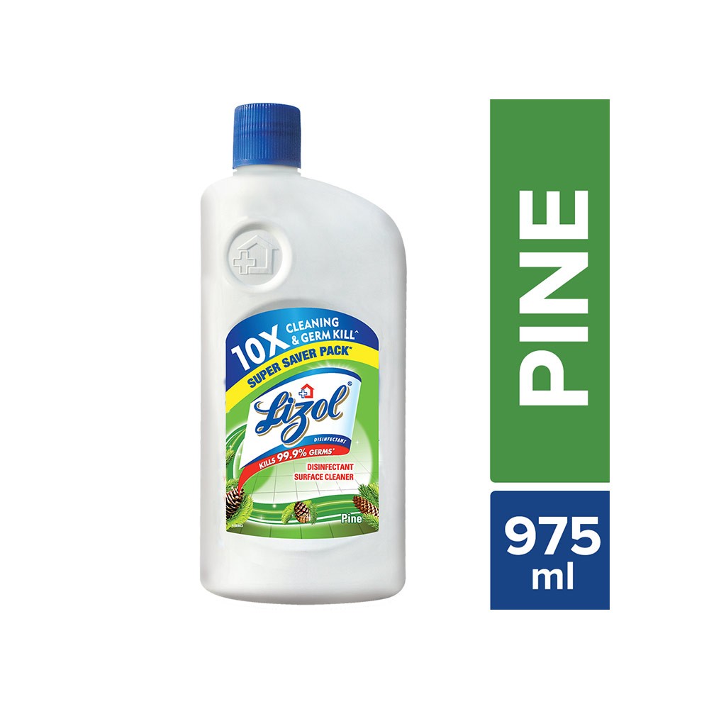 Lizol Disinfectant Surface & Floor Cleaner Liquid, Pine - 975 ml, Kills 99.9% Germs