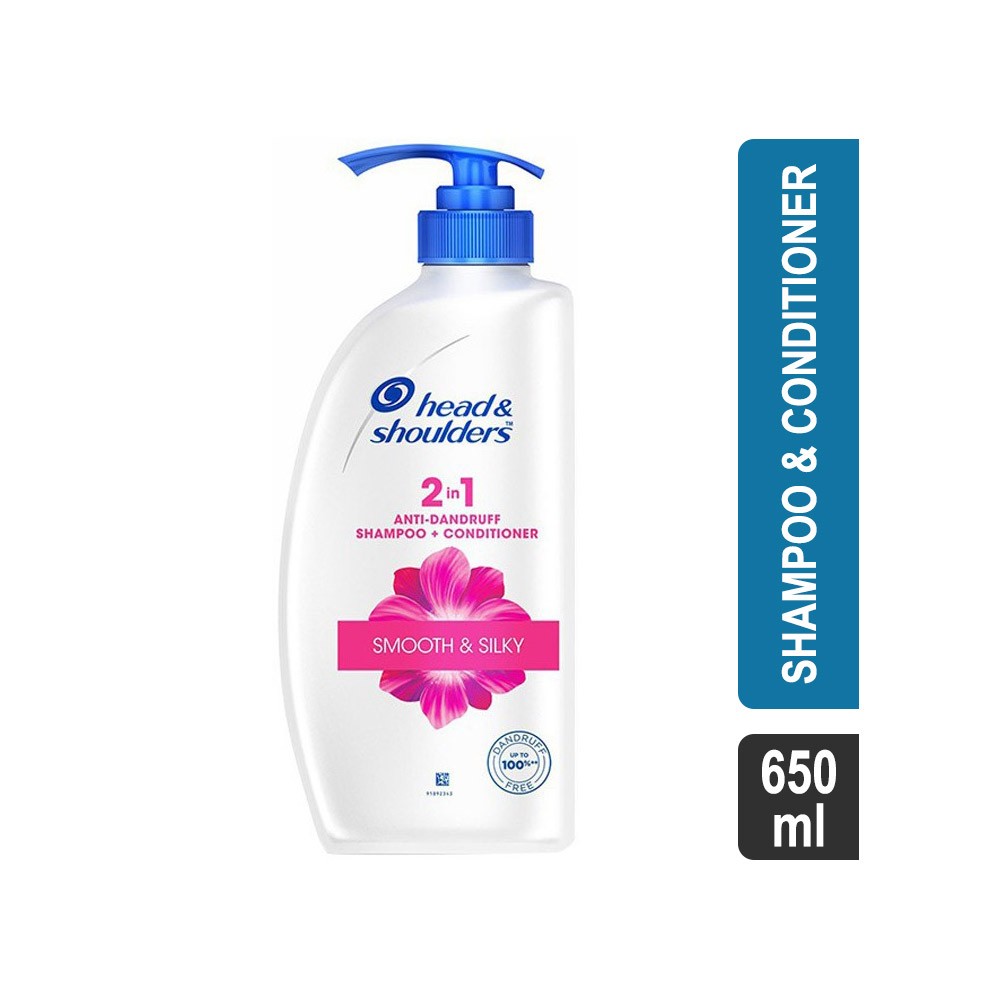 Head & Shoulders Smooth & Silky 2-in-1 650 ml Shampoo & Conditioner