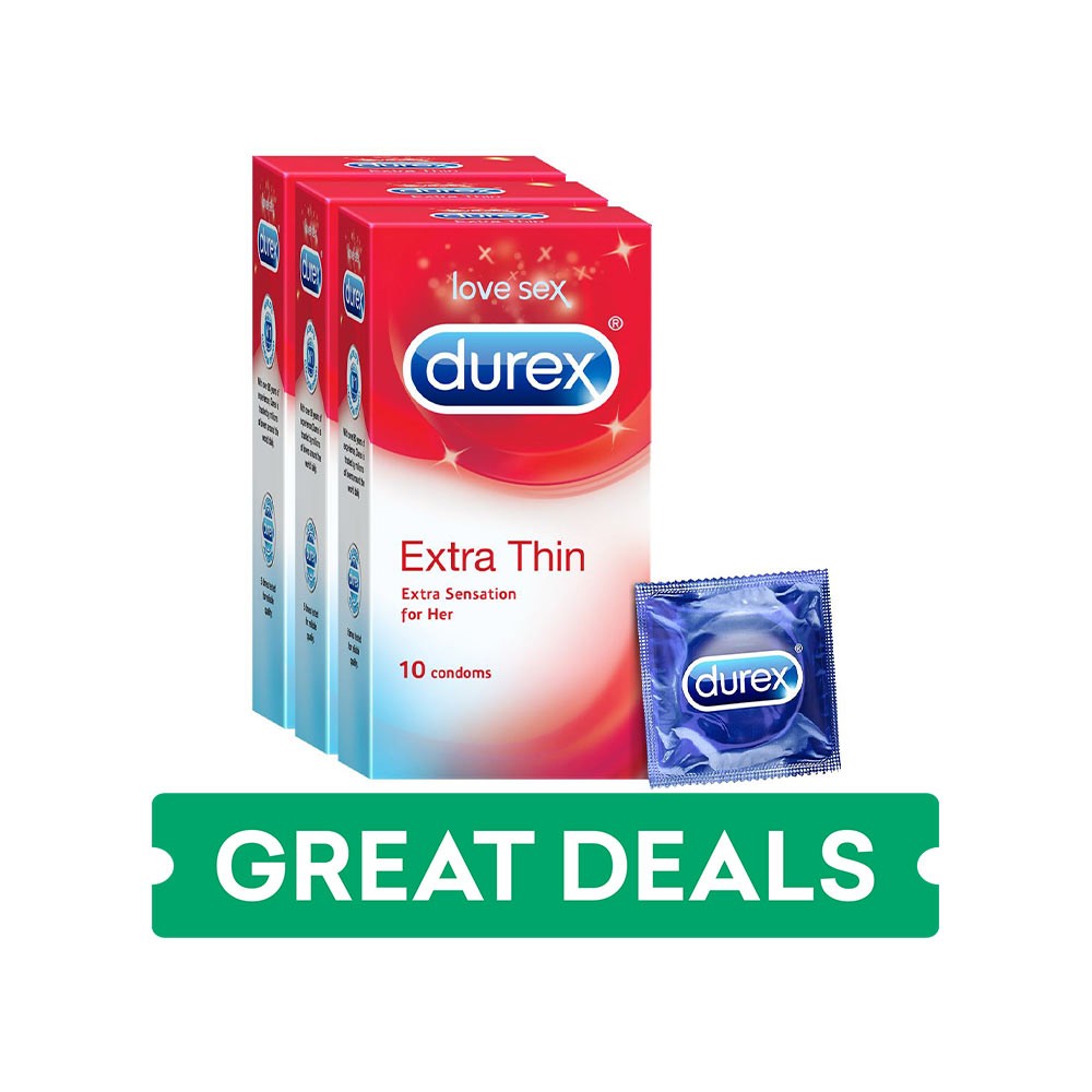 Durex Extra Thin Condom - Pack of 3