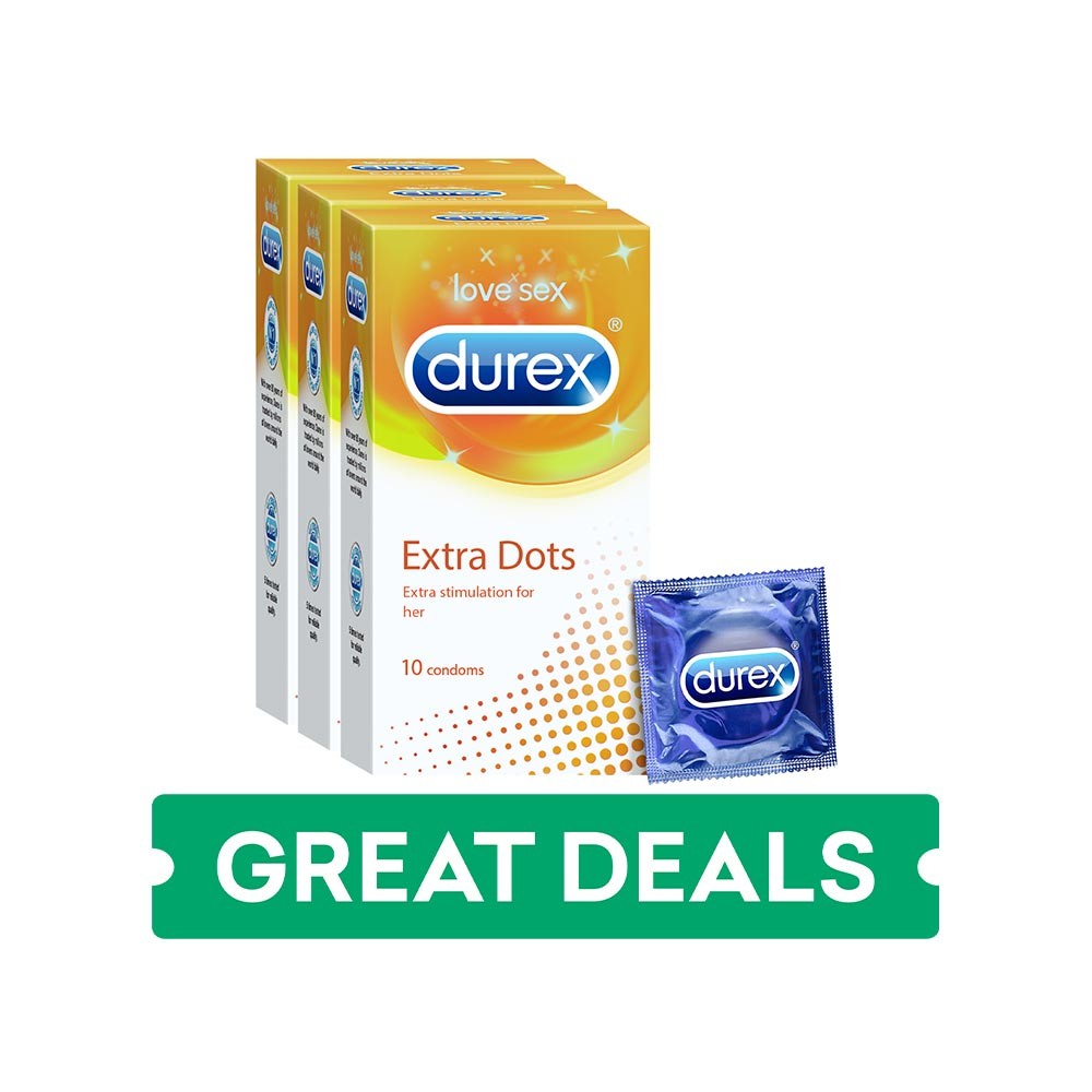 Durex Extra Dots Condom - Pack of 3