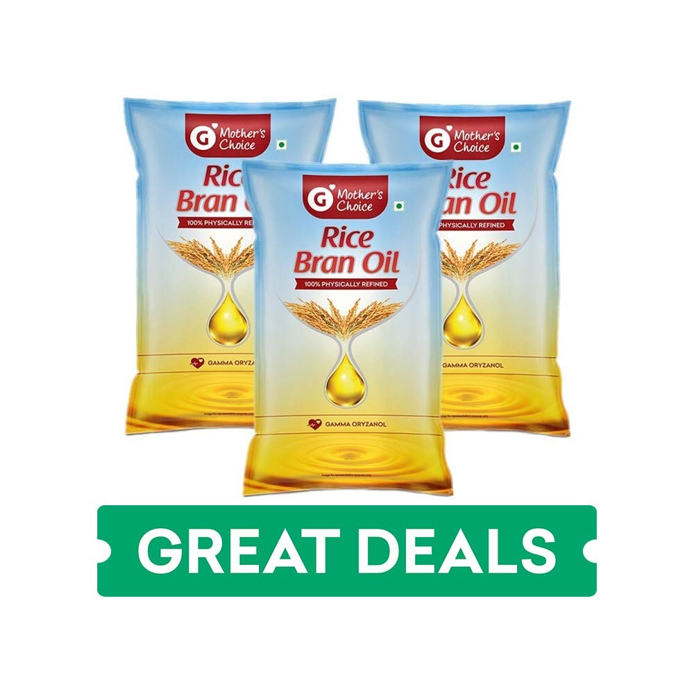 Grocered Mother's Choice Rice Bran Oil (Pouch) - Pack of 3