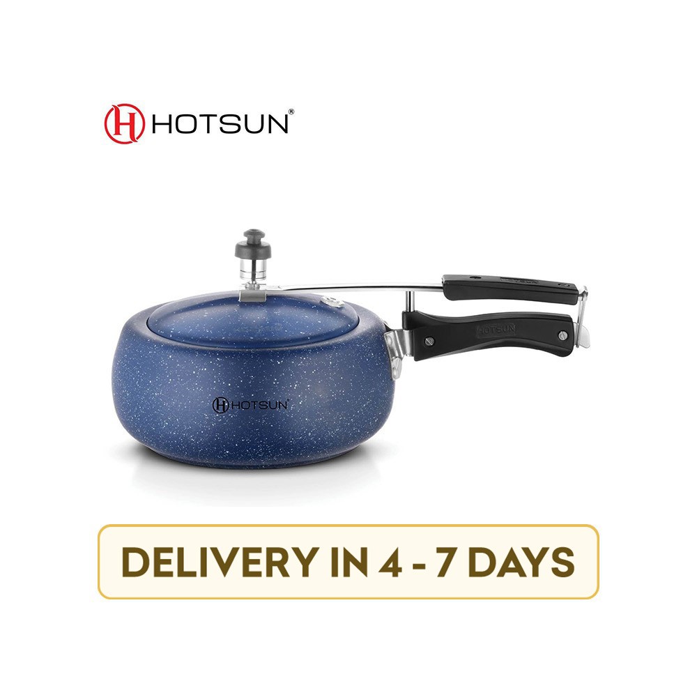 Hotsun HPC-302_Sparkle Blue Aluminium Inner Lid Induction & Gas stove compatible Pressure Cooker (5.5 l, Blue)