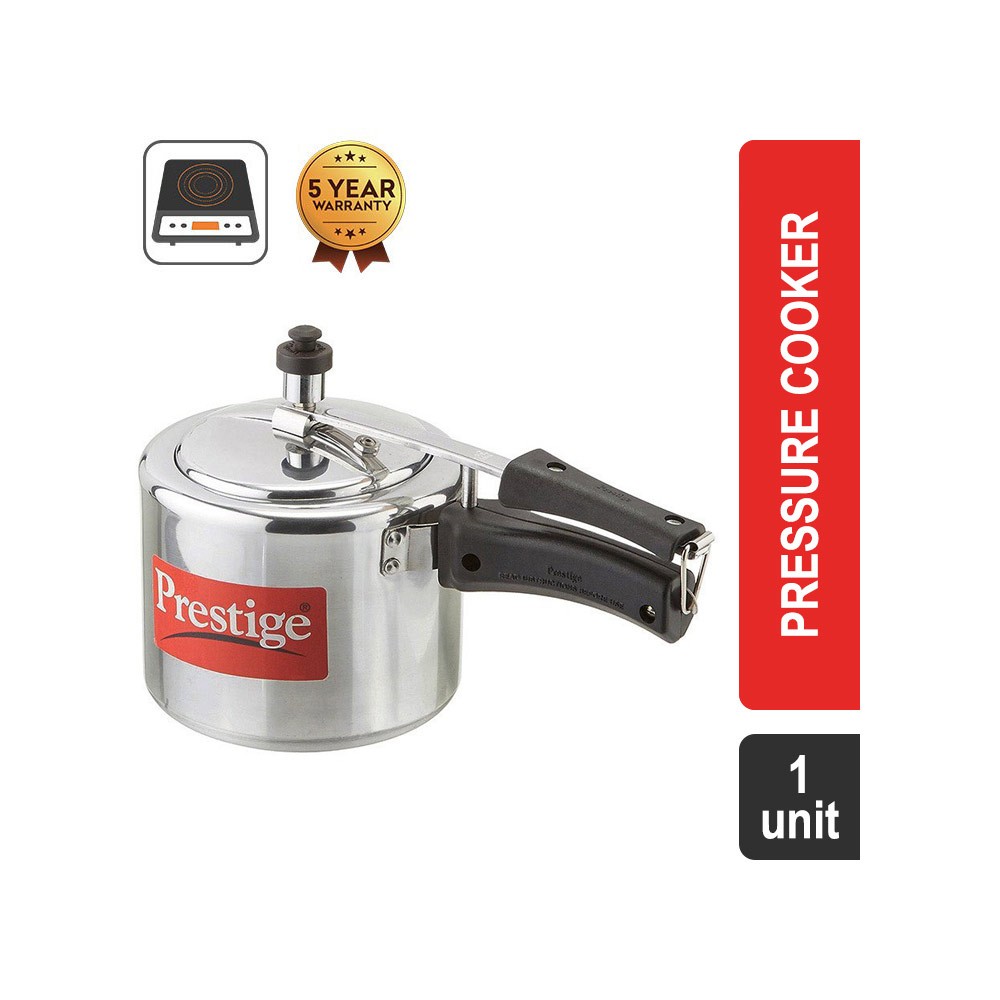 Prestige Nakshatra Plus Straight Wall 11603 Aluminium Inner Lid Induction & Gas stove compatible Pressure Cooker (3 l, Silver)