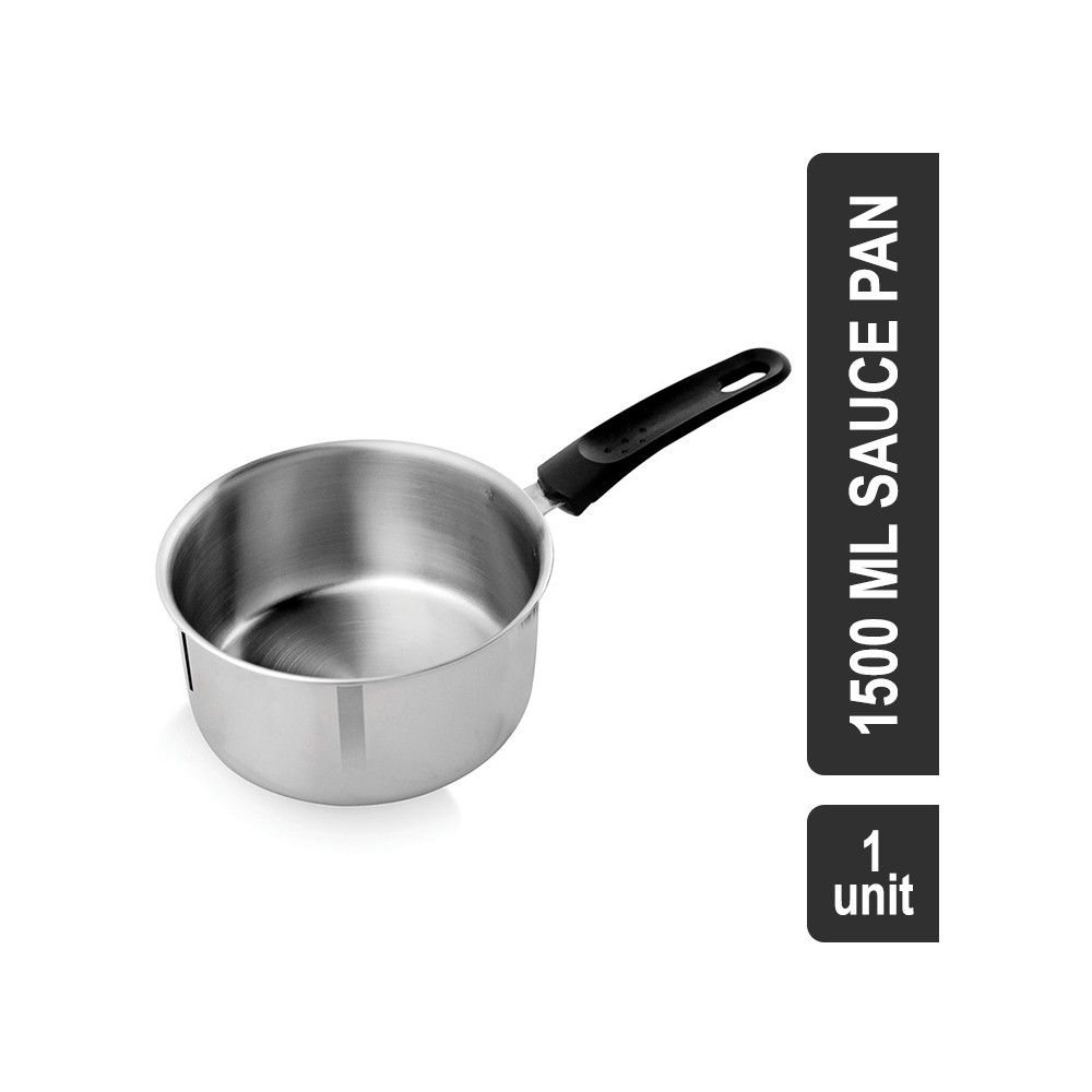 Vinayak Stainless Steel 1500 ml Sauce Pan (15 cm, Silver)