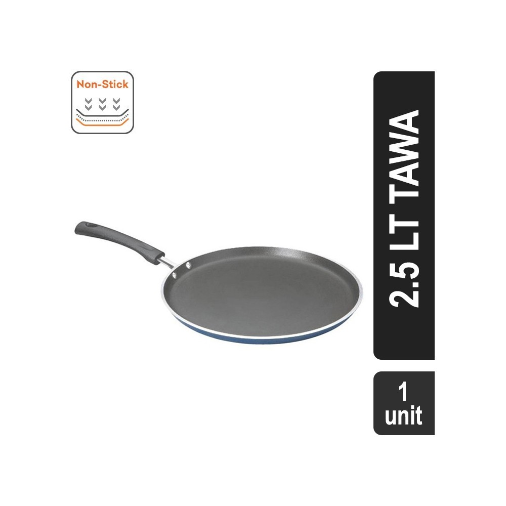 Vinod Dosa Non-Stick Aluminium 2.5 lt Tawa (30 cm, Blue & Black)