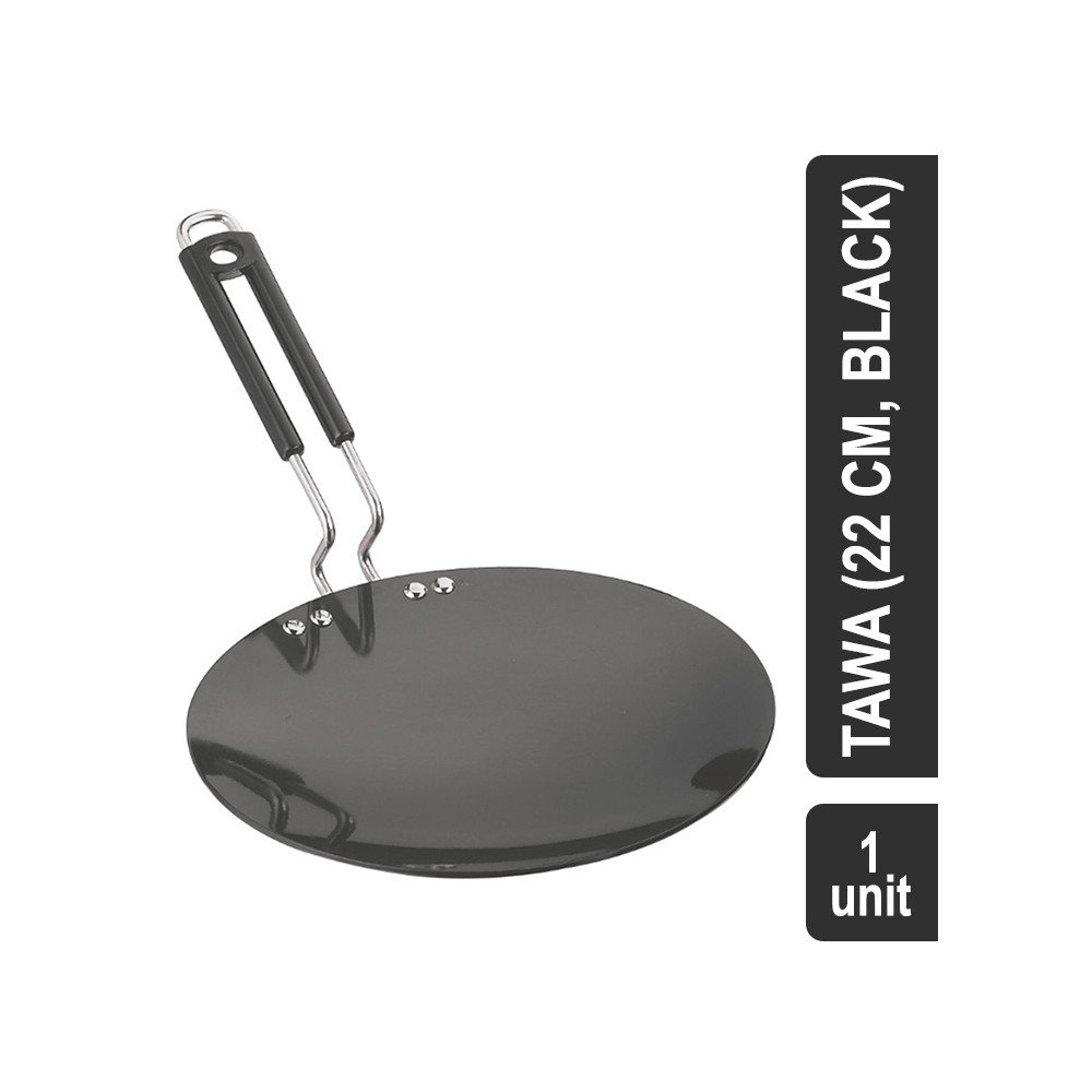 Vinod Hard Anodised Aluminium Tawa (22 cm, Black)