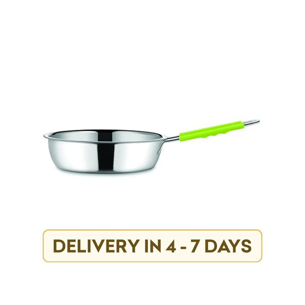 Bonita Hearty Silicon Handle CS15-ROGR-01 Stainless Steel 1 l Fry Pan (20 cm, Green)