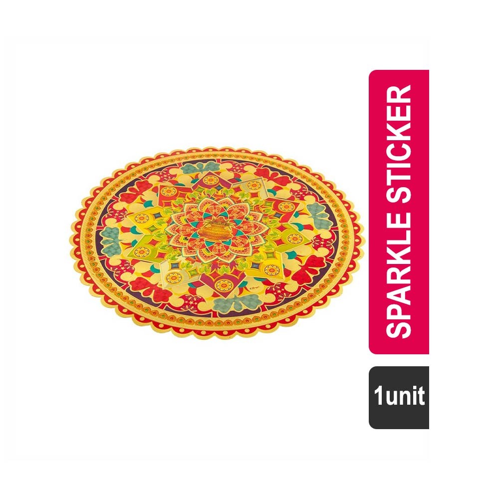 Walton Decorative Rangoli Sparkle Sticker (Multi Colour)