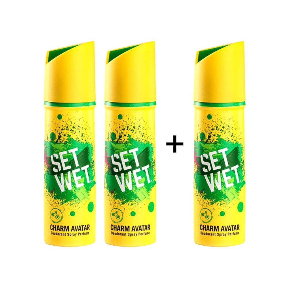 Set Wet Charm Avatar Men's Deodorant - Buy 2 Get 1 Free