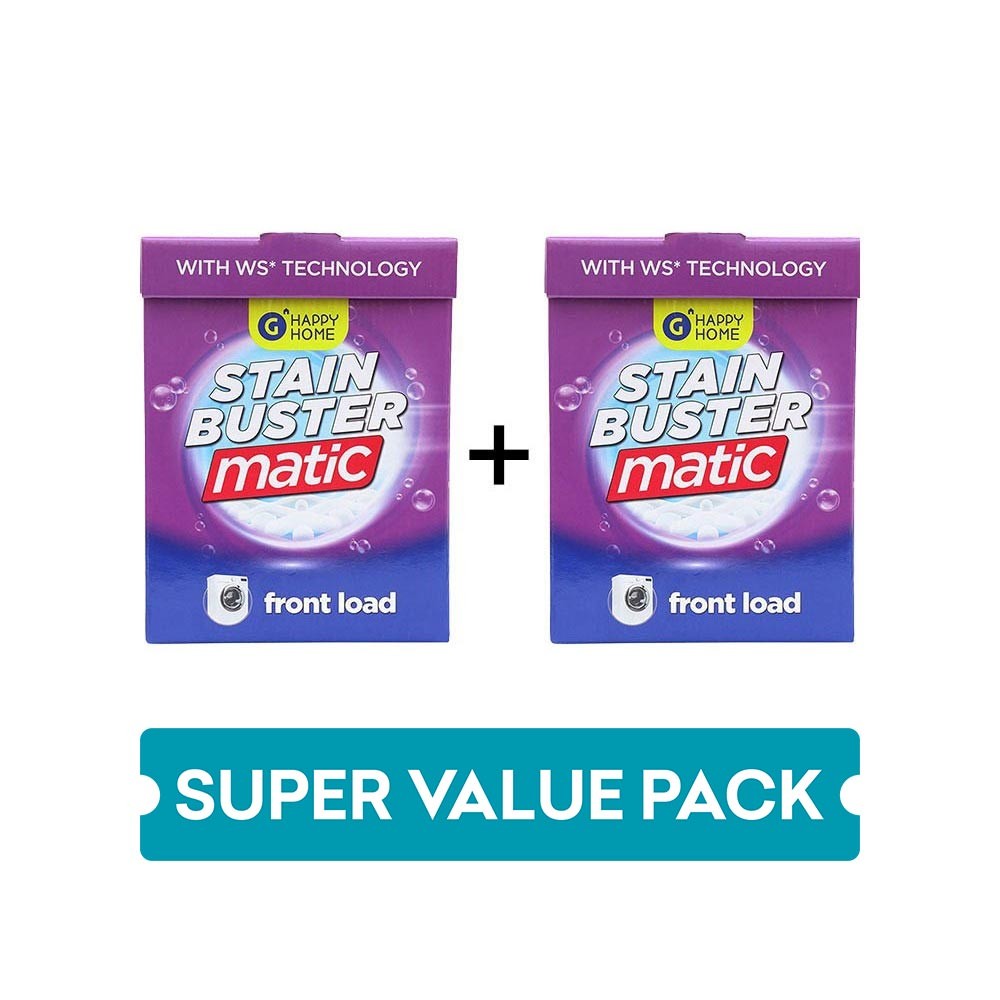 Grocered Happy Home Stain Buster Matic Front Load Detergent Powder - Buy 1 Get 1 Free