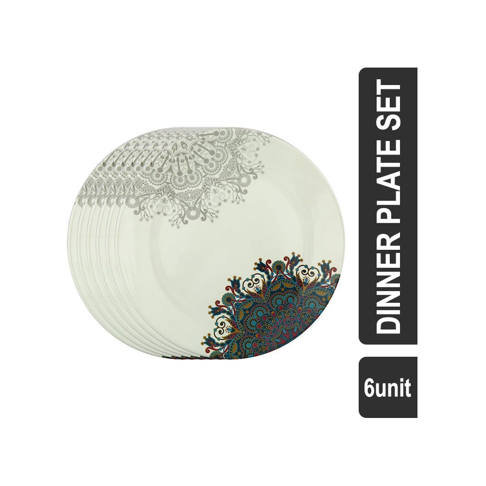 Dinesmart Melamine 6 Pcs Dinner Plate Set (10.75