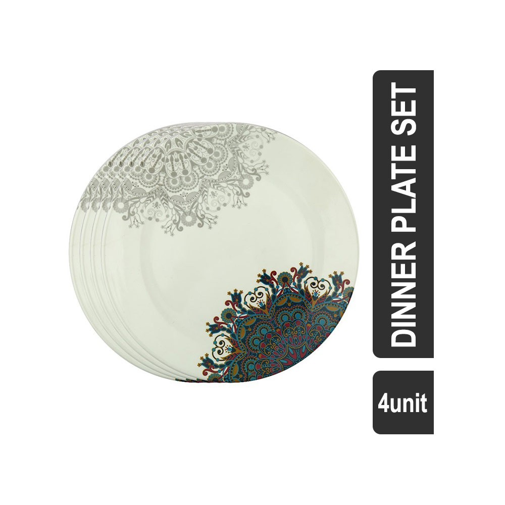 Dinesmart Melamine 4 Pcs Dinner Plate Set (10.75