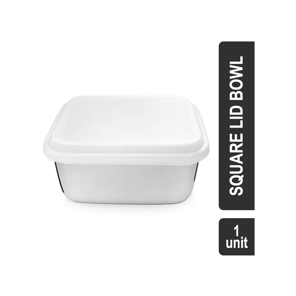 Vinayak Super Saver Bowl (Silver) (Square Lid) - 350 ml