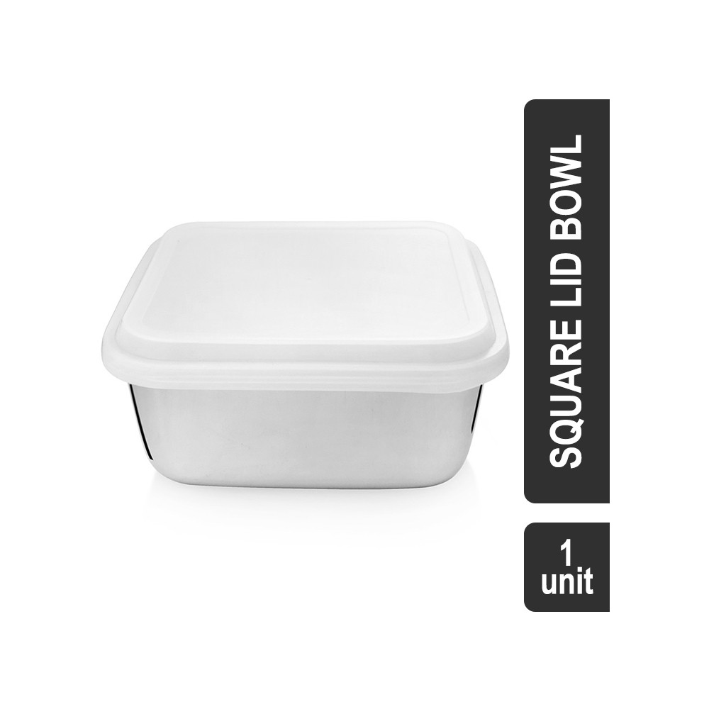 Vinayak Super Saver Bowl (Silver) (Square Lid) - 700 ml