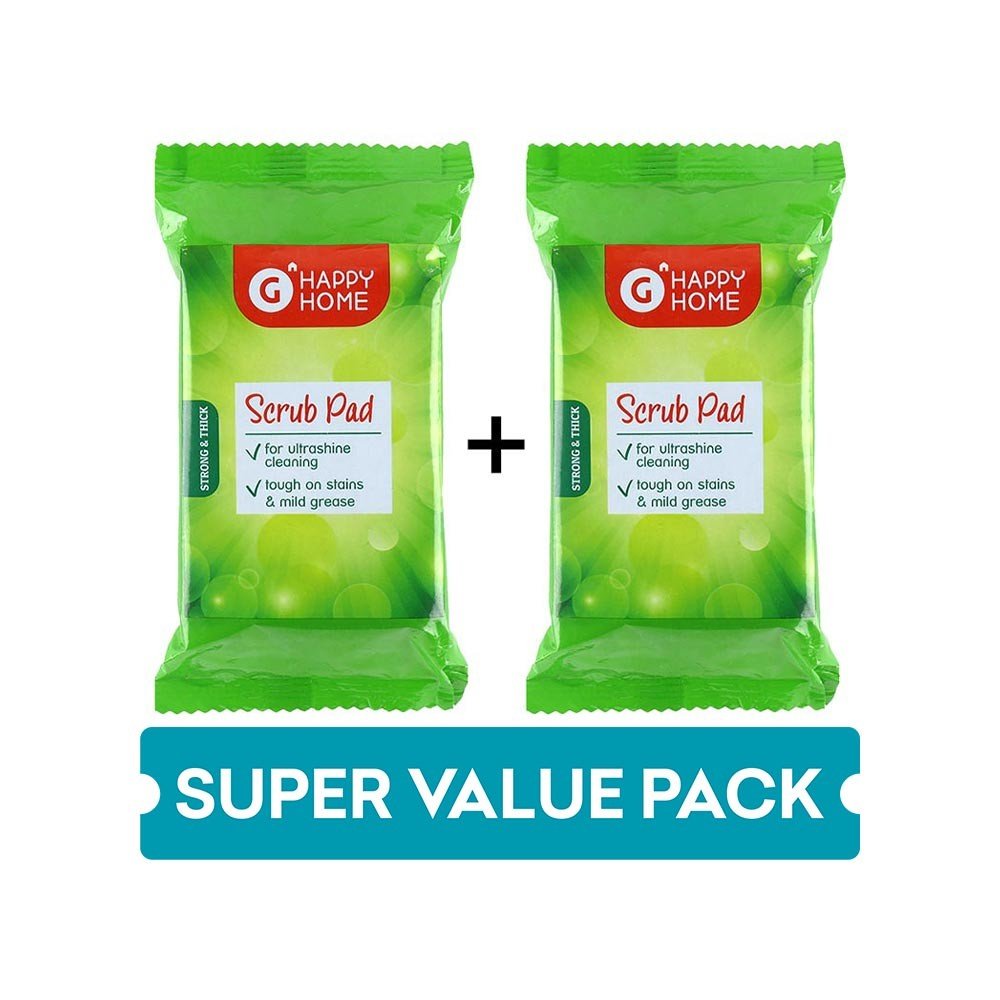 Grocered Happy Home 2 in 1 (7 x 10 cm) Sponge Scrub - Buy 1 Get 1 Free