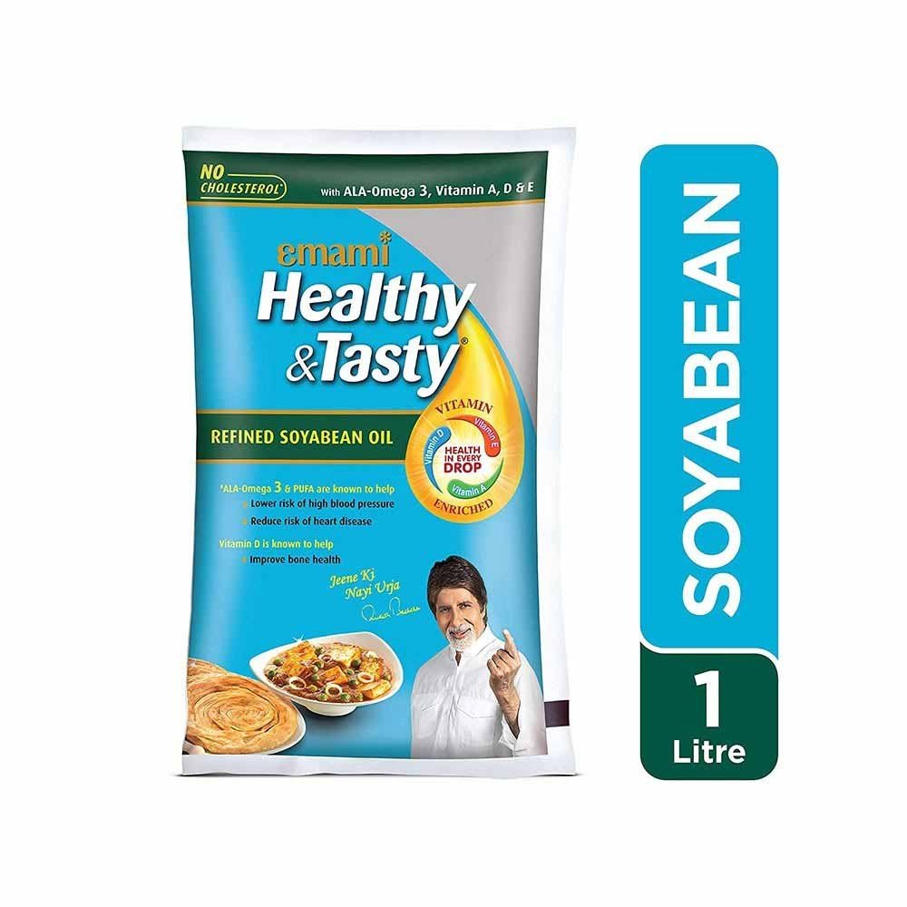 Emami Healthy & Tasty Refined Soyabean Oil (Pouch)