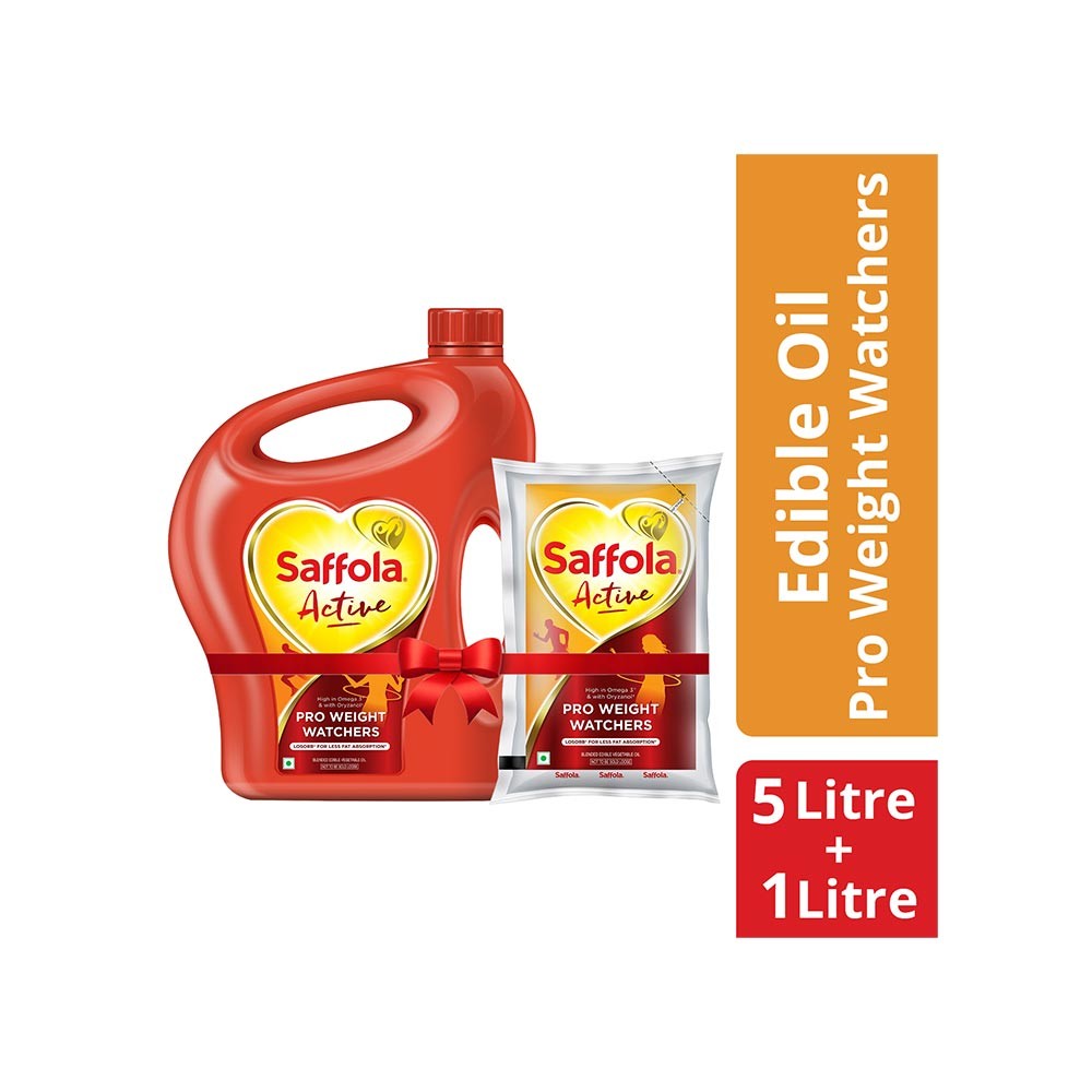 Saffola Active Pro Weight Watchers Edible Oil (Jar) + Active Pro Weight Watchers Edible Oil (Pouch) Combo