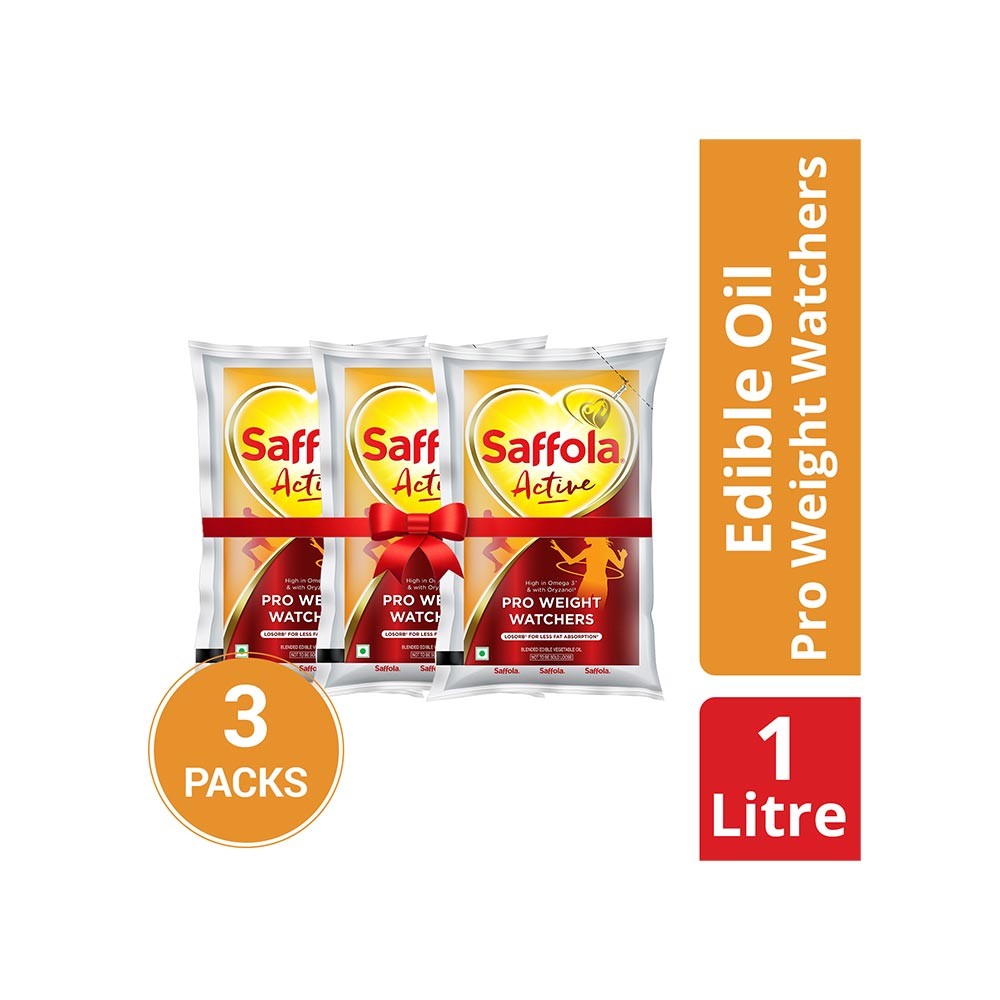 Saffola Active Pro Weight Watchers Edible Oil (Pouch) - Pack of 3