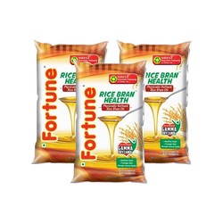Fortune Health Refined Rice Bran Oil (Pouch) - Pack of 3