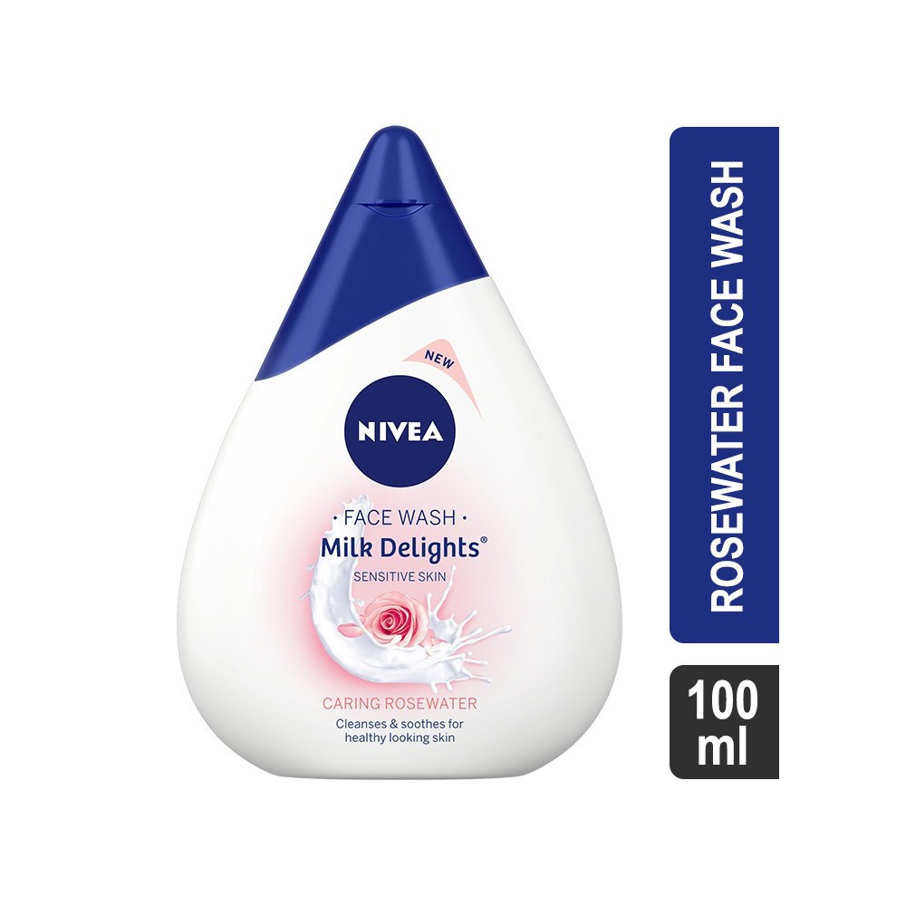 Nivea Milk Delights Caring Rosewater Face Wash (Sensitive Skin)