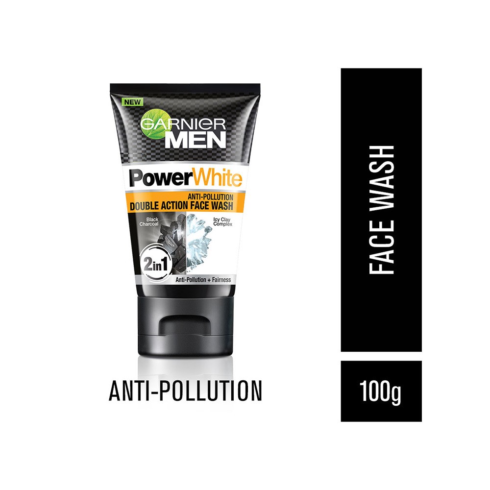 Garnier Men Power White Anti-Pollution Double Action Face Wash